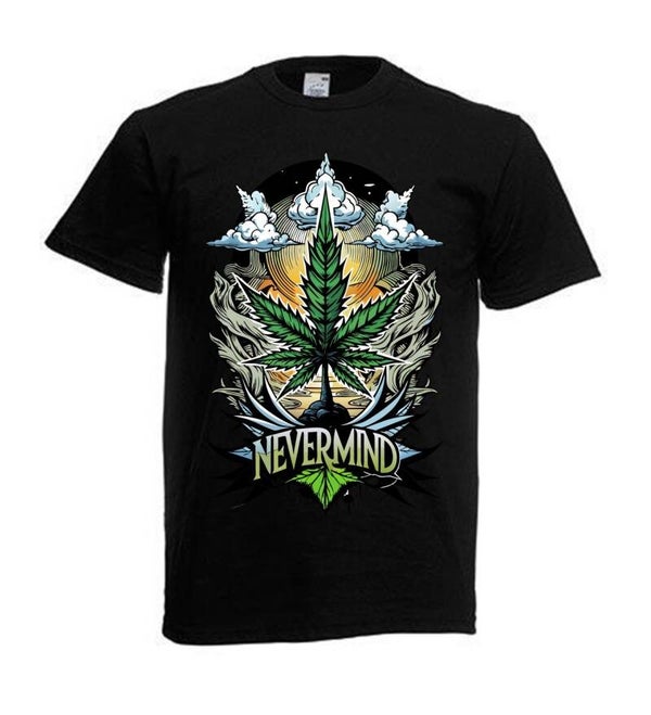 Tshirt Unisex mit Coolen Druck Weed Ganja Hanf Cannabis Psychedelic (Größe & Farbe auswählen) TSFBW127