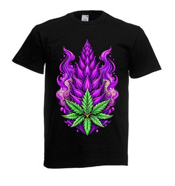 Tshirt Unisex mit Coolen Druck Weed Ganja Hanf Cannabis Psychedelic (Größe & Farbe auswählen) TSFBW131