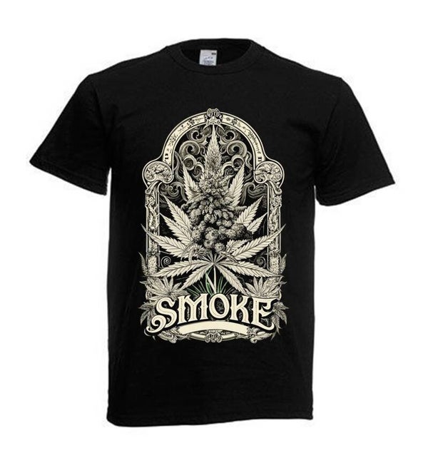 Tshirt Unisex mit Coolen Druck Weed Ganja Hanf Cannabis Psychedelic (Größe & Farbe auswählen) TSFBW133