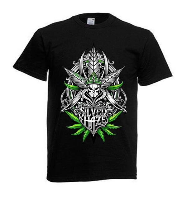 Tshirt Unisex mit Coolen Druck Weed Ganja Hanf Cannabis Psychedelic (Größe & Farbe auswählen) TSFBW148