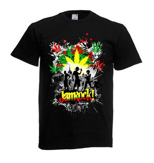 Tshirt Unisex mit Coolen Druck Weed Ganja Hanf Cannabis Psychedelic (Größe & Farbe auswählen) TSFBW151