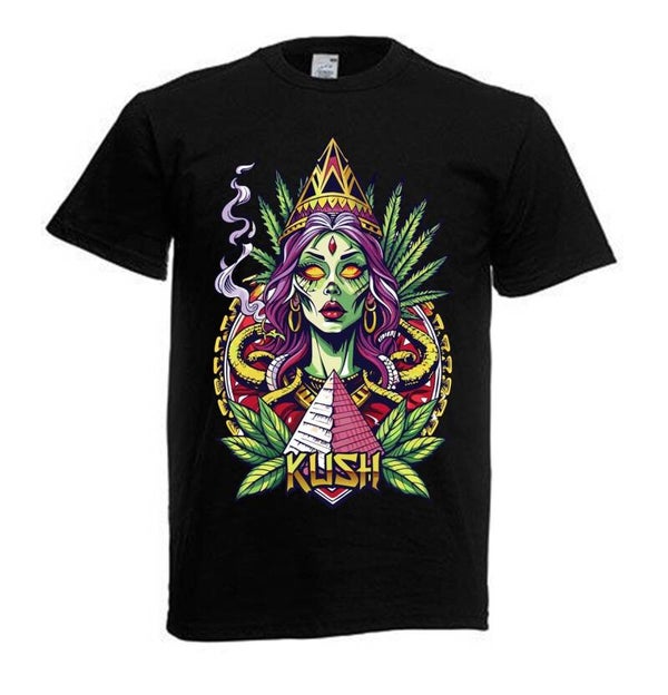 Tshirt Unisex mit Coolen Druck Weed Ganja Hanf Cannabis Psychedelic (Größe & Farbe auswählen) TSFBW153