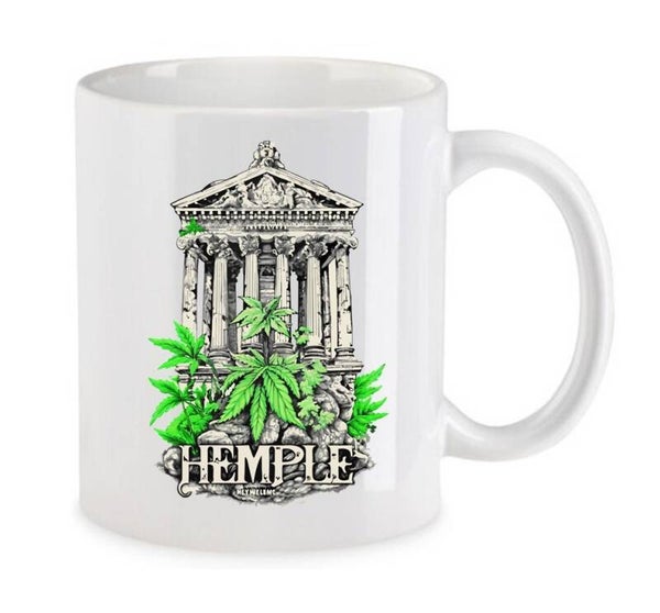 Tasse Weed Cannabis Psychodelic Weiß mit Druck (Siehe Foto) TFBW155