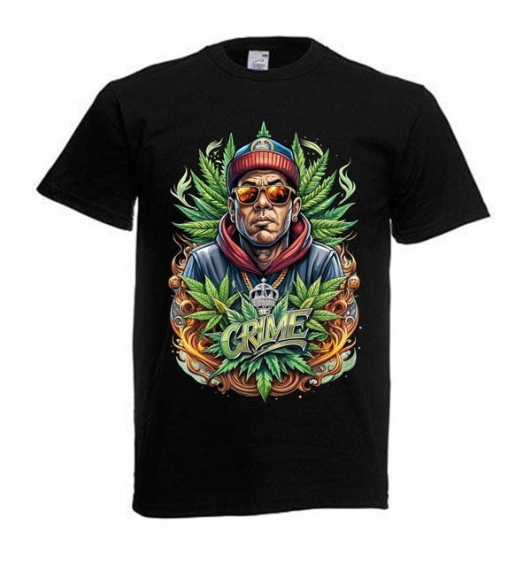 Tshirt Unisex mit Coolen Druck Weed Ganja Hanf Cannabis Psychedelic (Größe & Farbe auswählen) TSFBW156