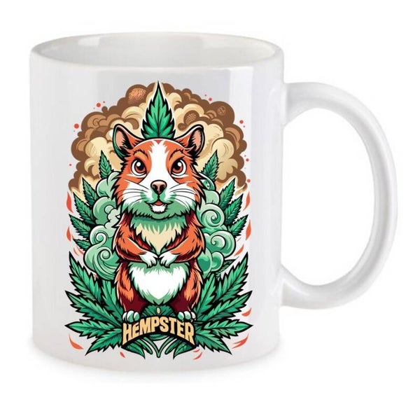 Tasse Weed Cannabis Psychodelic Weiß mit Druck (Siehe Foto) TFBW157