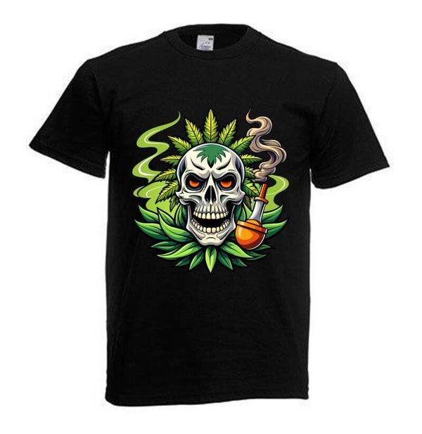 Tshirt Unisex mit Coolen Druck Weed Ganja Hanf Cannabis Psychedelic (Größe & Farbe auswählen) TSFBW158