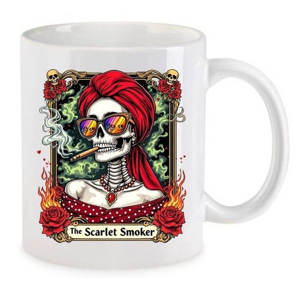 Tasse Weed Cannabis Psychodelic Weiß mit Druck (Siehe Foto) TFBW160