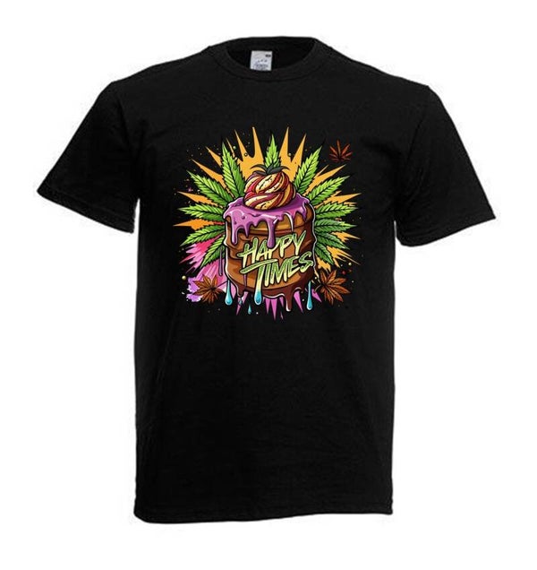 Tshirt Unisex mit Coolen Druck Weed Ganja Hanf Cannabis Psychedelic (Größe & Farbe auswählen) TSFBW164