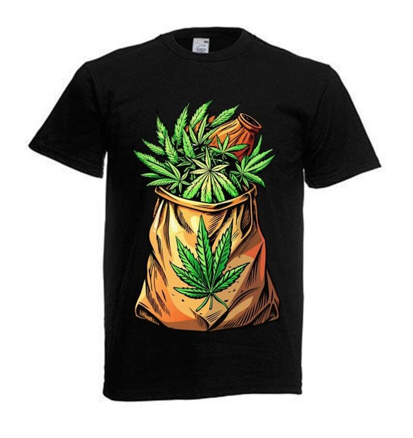 Tshirt Unisex mit Coolen Druck Weed Ganja Hanf Cannabis Psychedelic (Größe & Farbe auswählen) TSFBW167