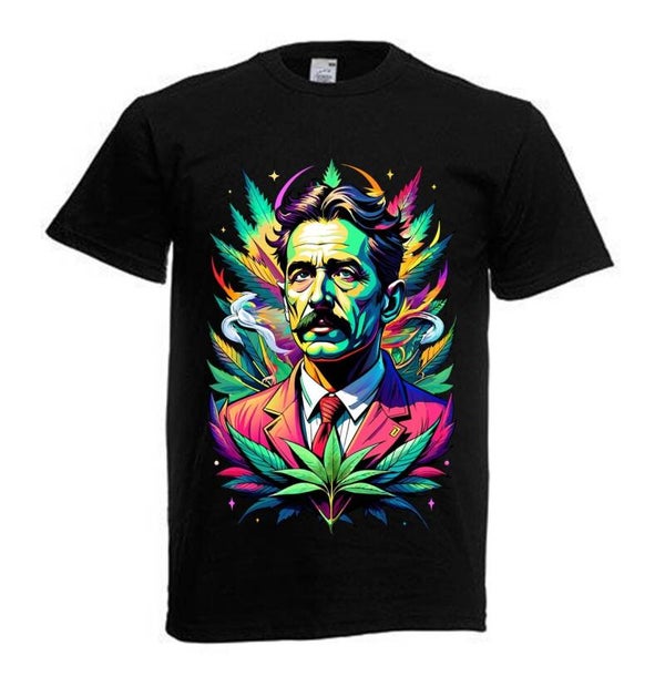 Tshirt Unisex mit Coolen Druck Weed Ganja Hanf Cannabis Psychedelic (Größe & Farbe auswählen) TSFBW169