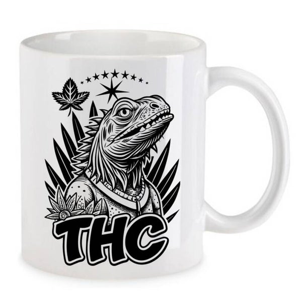 Tasse Weed Cannabis Psychodelic Weiß mit Druck (Siehe Foto) TFBW170