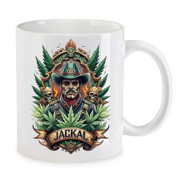 Tasse Weed Cannabis Psychodelic Weiß mit Druck (Siehe Foto) TFBW181