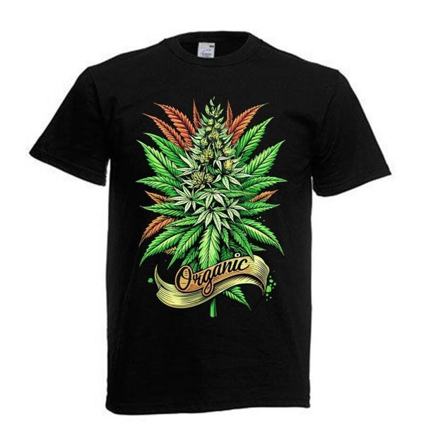 Tshirt Unisex mit Coolen Druck Weed Ganja Hanf Cannabis Psychedelic (Größe & Farbe auswählen) TSFBW187