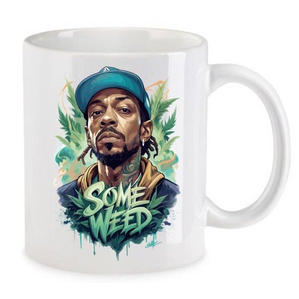Tasse Weed Cannabis Psychodelic Weiß mit Druck (Siehe Foto) TFBW190