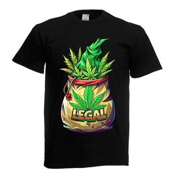 Tshirt Unisex mit Coolen Druck Weed Ganja Hanf Cannabis Psychedelic (Größe & Farbe auswählen) TSFBW193