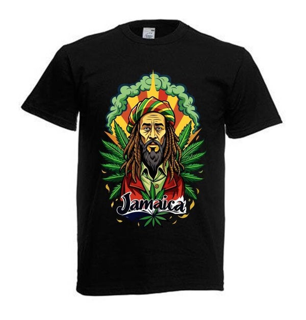 Tshirt Unisex mit Coolen Druck Weed Ganja Hanf Cannabis Psychedelic (Größe & Farbe auswählen) TSFBW196