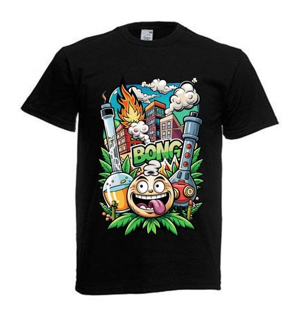 Tshirt Unisex mit Coolen Druck Weed Ganja Hanf Cannabis Psychedelic (Größe & Farbe auswählen) TSFBW198