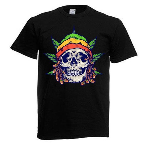 Tshirt Unisex mit Coolen Druck Weed Ganja Hanf Cannabis Psychedelic (Größe & Farbe auswählen) TSFBW2