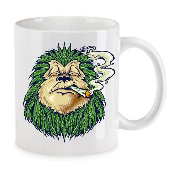 Tasse Weed Cannabis Psychodelic Weiß mit Druck (Siehe Foto) TFBW20