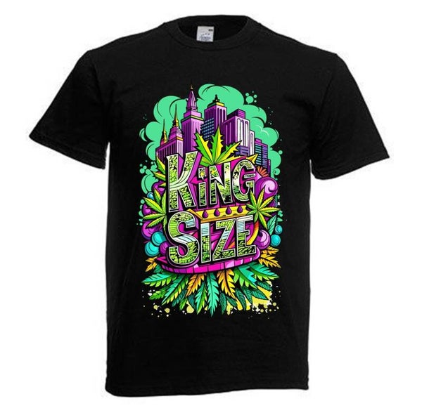 Tshirt Unisex mit Coolen Druck Weed Ganja Hanf Cannabis Psychedelic (Größe & Farbe auswählen) TSFBW200