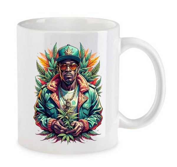 Tasse Weed Cannabis Psychodelic Weiß mit Druck (Siehe Foto) TFBW204