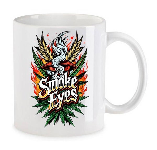 Tasse Weed Cannabis Psychodelic Weiß mit Druck (Siehe Foto) TFBW207