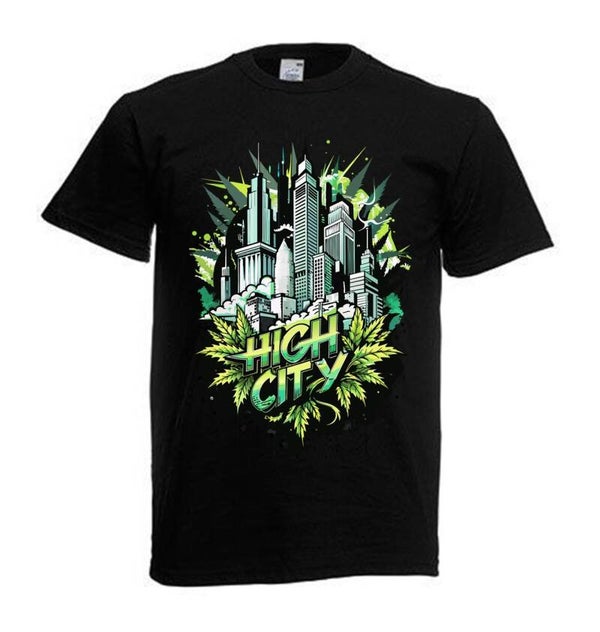 Tshirt Unisex mit Coolen Druck Weed Ganja Hanf Cannabis Psychedelic (Größe & Farbe auswählen) TSFBW212