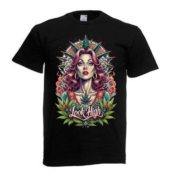 Tshirt Unisex mit Coolen Druck Weed Ganja Hanf Cannabis Psychedelic (Größe & Farbe auswählen) TSFBW216