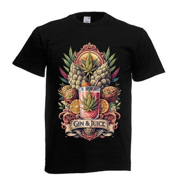 Tshirt Unisex mit Coolen Druck Weed Ganja Hanf Cannabis Psychedelic (Größe & Farbe auswählen) TSFBW221