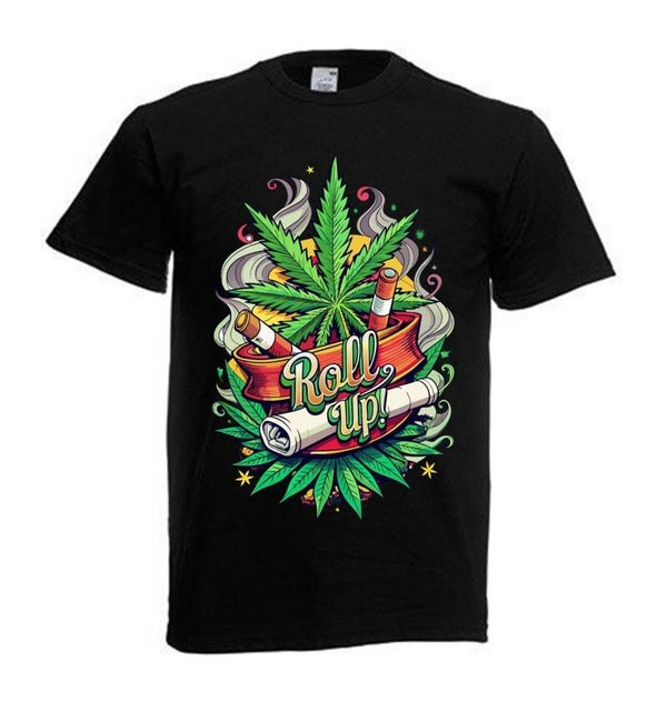 Tshirt Unisex mit Coolen Druck Weed Ganja Hanf Cannabis Psychedelic (Größe & Farbe auswählen) TSFBW224