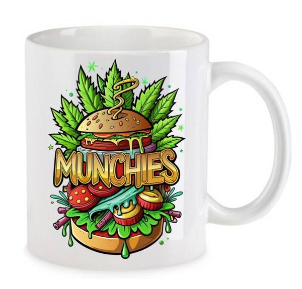 Tasse Weed Cannabis Psychodelic Weiß mit Druck (Siehe Foto) TFBW229