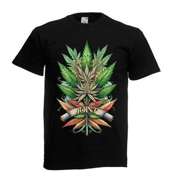 Tshirt Unisex mit Coolen Druck Weed Ganja Hanf Cannabis Psychedelic (Größe & Farbe auswählen) TSFBW230
