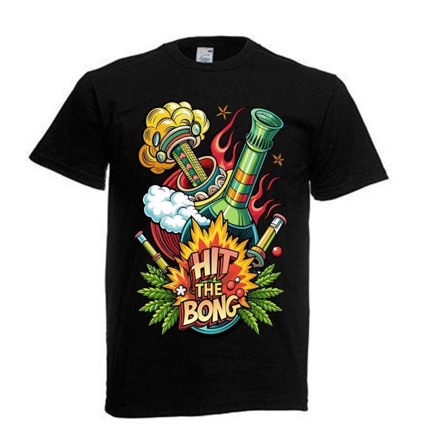 Tshirt Unisex mit Coolen Druck Weed Ganja Hanf Cannabis Psychedelic (Größe & Farbe auswählen) TSFBW233