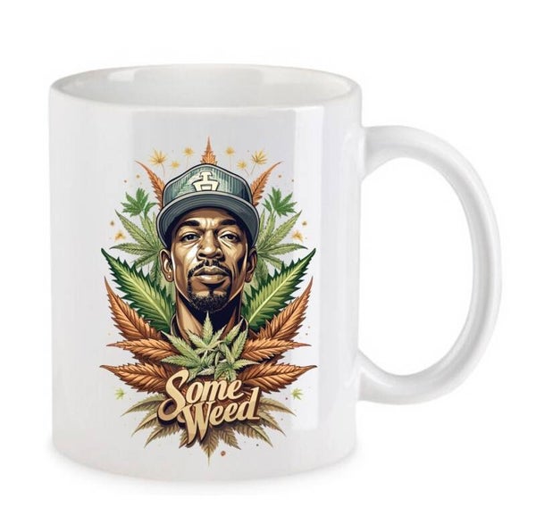 Tasse Weed Cannabis Psychodelic Weiß mit Druck (Siehe Foto) TFBW234