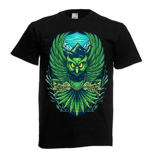 Tshirt Unisex mit Coolen Druck Weed Ganja Hanf Cannabis Psychedelic (Größe & Farbe auswählen) TSFBW24