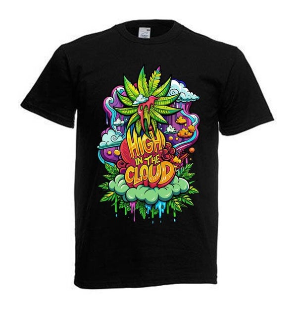 Tshirt Unisex mit Coolen Druck Weed Ganja Hanf Cannabis Psychedelic (Größe & Farbe auswählen) TSFBW244