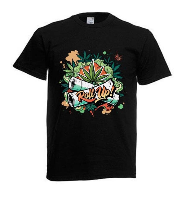 Tshirt Unisex mit Coolen Druck Weed Ganja Hanf Cannabis Psychedelic (Größe & Farbe auswählen) TSFBW245