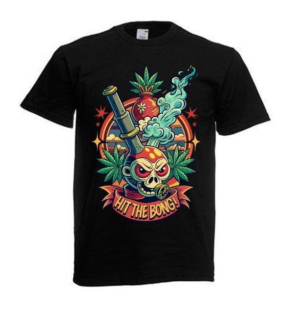 Tshirt Unisex mit Coolen Druck Weed Ganja Hanf Cannabis Psychedelic (Größe & Farbe auswählen) TSFBW247