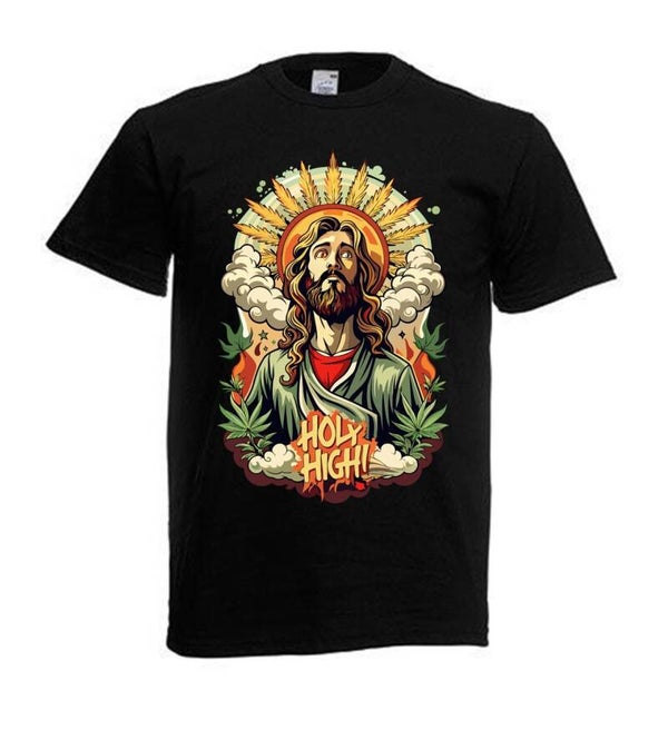 Tshirt Unisex mit Coolen Druck Weed Ganja Hanf Cannabis Psychedelic (Größe & Farbe auswählen) TSFBW249