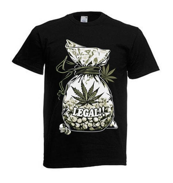 Tshirt Unisex mit Coolen Druck Weed Ganja Hanf Cannabis Psychedelic (Größe & Farbe auswählen) TSFBW250