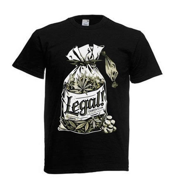 Tshirt Unisex mit Coolen Druck Weed Ganja Hanf Cannabis Psychedelic (Größe & Farbe auswählen) TSFBW252