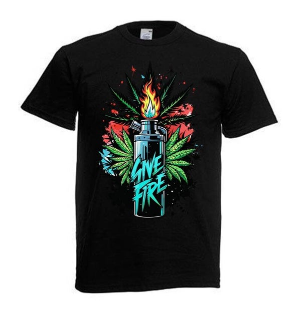 Tshirt Unisex mit Coolen Druck Weed Ganja Hanf Cannabis Psychedelic (Größe & Farbe auswählen) TSFBW256