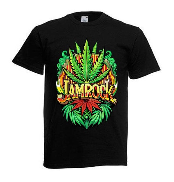Tshirt Unisex mit Coolen Druck Weed Ganja Hanf Cannabis Psychedelic (Größe & Farbe auswählen) TSFBW257