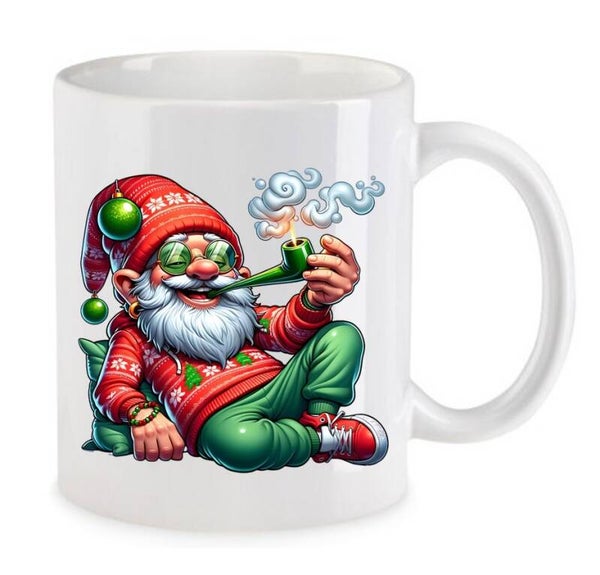 Tasse Weed Cannabis Psychodelic Weiß mit Druck (Siehe Foto) TFBW263