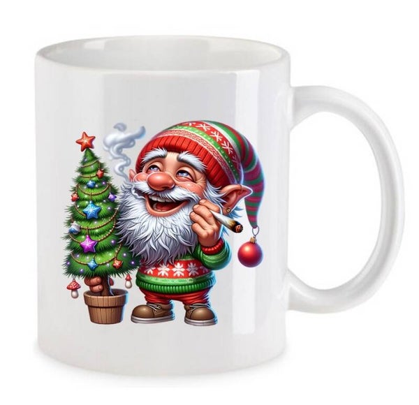 Tasse Weed Cannabis Psychodelic Weiß mit Druck (Siehe Foto) TFBW266