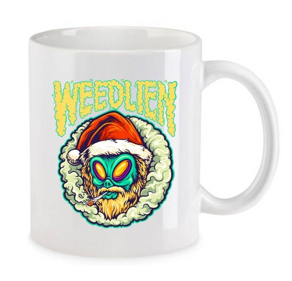 Tasse Weed Cannabis Psychodelic Weiß mit Druck (Siehe Foto) TFBW27