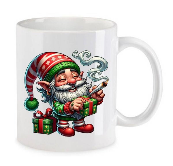 Tasse Weed Cannabis Psychodelic Weiß mit Druck (Siehe Foto) TFBW272