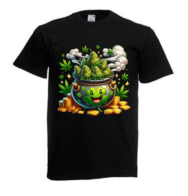 Tshirt Unisex mit Coolen Druck Weed Ganja Hanf Cannabis Psychedelic (Größe & Farbe auswählen) TSFBW278