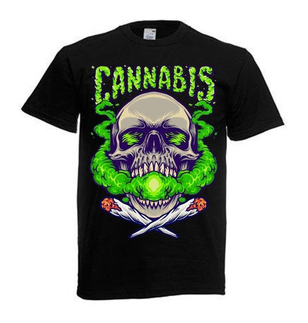 Tshirt Unisex mit Coolen Druck Weed Ganja Hanf Cannabis Psychedelic (Größe & Farbe auswählen) TSFBW28