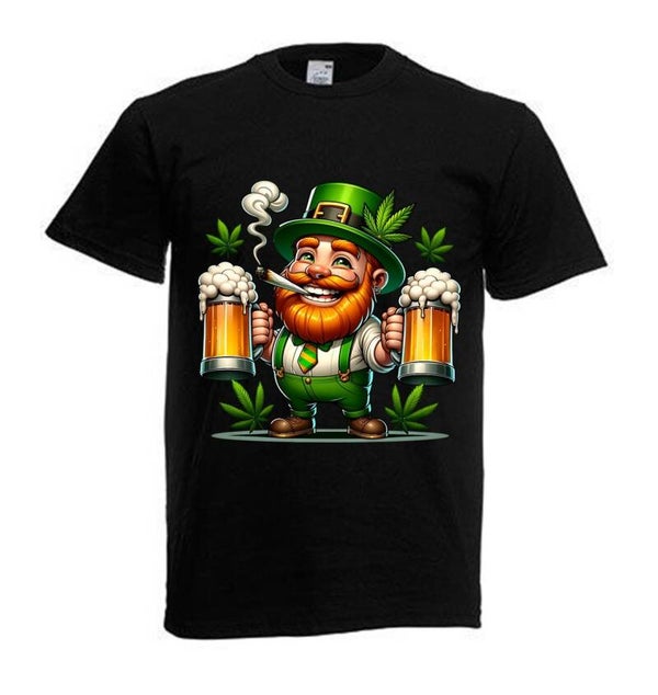 Tshirt Unisex mit Coolen Druck Weed Ganja Hanf Cannabis Psychedelic (Größe & Farbe auswählen) TSFBW292